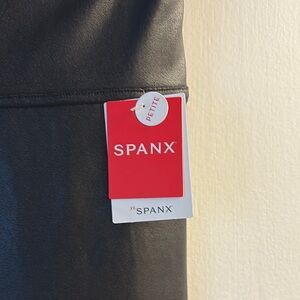 SPANX faux leather leggings New with tag petite medium never worn